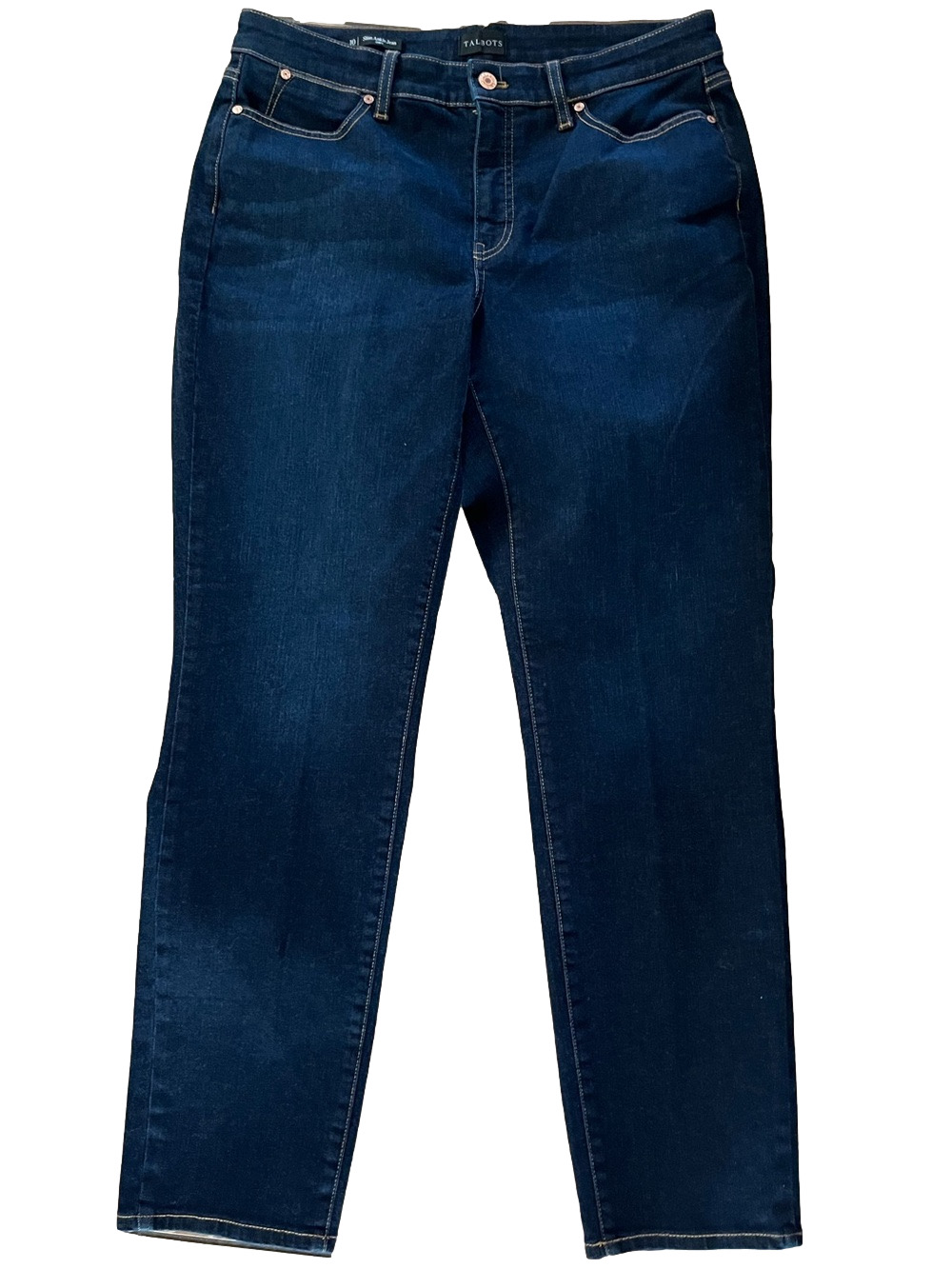 Talbots Slim Ankle Jean Curvy Fit Dark Wash Denim Size 10